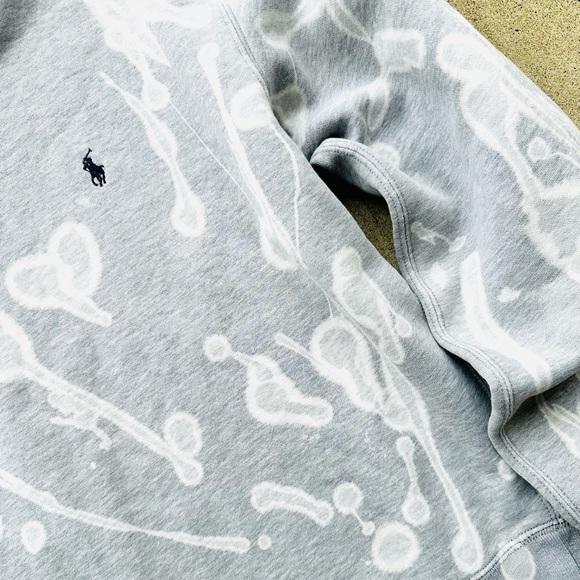 Polo Ralph Lauren Sweatshirt Womens Size Large Crew Neck Gray Factory Dye - Picture 6 of 6